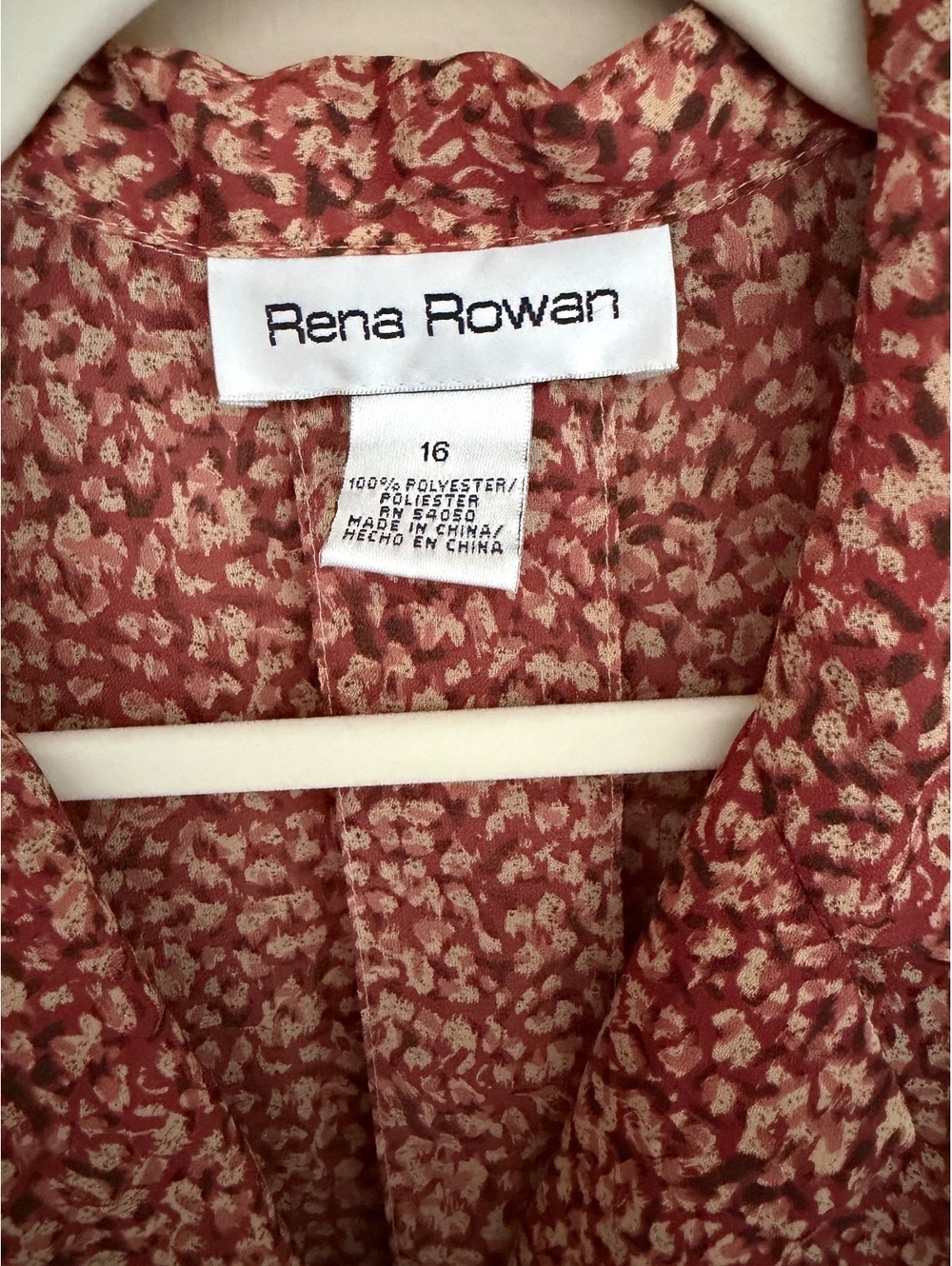 Vtg M/L Rena Rowan button-up - Picture 2 of 7